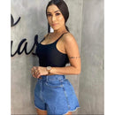 Cropped Feminino Alcinha Fina Tecido Suplex Com Forro Duplo