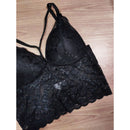 Cropped Top De Renda Tiras Dupla Alça Regulável Com Bojo