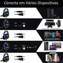 Fone Headset Gamer 7.1 Microfone Controle P2 Profissional Jogo Pc Note Celular Ps4