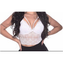 Cropped Top De Renda Tiras Dupla Alça Regulável Com Bojo
