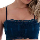 Top Faixa Cropped de Renda Alcinha Sem Bojo