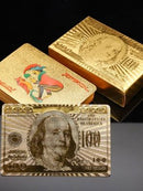 Baralho Dolar Dourado Ouro Folheado A Prova D'agua Poker 54 Cartas - Pacheco Express - Últimas Unidades 🔥