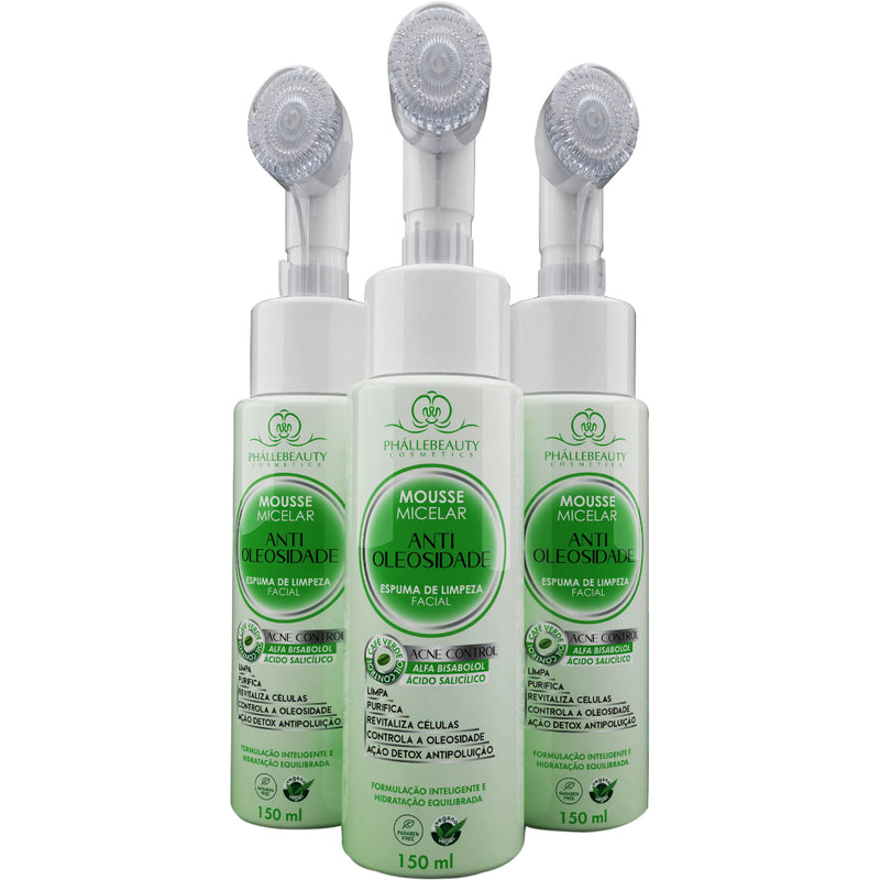 Kit Cuidado Facial Antioleosidade 7 Itens PhálleBeauty