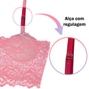 Cropped de Renda Com Bojo