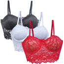 Cropped de Renda Com Bojo