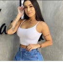 Cropped Feminino Alcinha Fina Tecido Suplex Com Forro Duplo