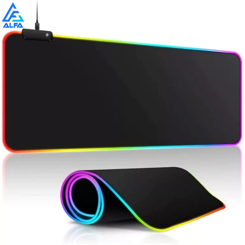Mouse Pad Gamer Grande Speed Borda Led 7 Cores Rgb Impermeável 300mm X 800mm - Pacheco Express - Últimas Unidades 🔥