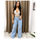 Calça Jeans feminina Wide leg pantalona Cintura alta  - Pacheco Express - Últimas Unidades 🔥
