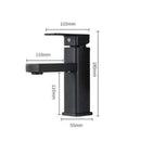 Torneira quadrada preta