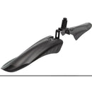 Kit Paralama Bike 3 peças regulavel preto + Descanso Lateral Pezinho preto Regulável para bicicleta