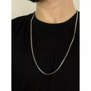 Corrente Grumet 60cm - 2mm em Prata 925 Escama Peixe Italiana