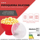 PIPOQUEIRA DE SILICONE PARA MICROONDAS DOBRÁVEL COM TAMPA