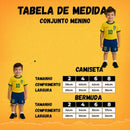 Conjunto Infantil do Brasil – Camiseta + Bermuda Uniforme Copa