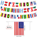 Varal Decorativo Países Copa Do Mundo 10m 32 Bandeiras