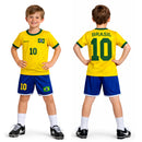 Conjunto Infantil do Brasil – Camiseta + Bermuda Uniforme Copa