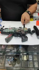 Arma Automático Elétrica Lançador Bolinhas de Gel Brinquedo - 5 mil bolinhas de gel