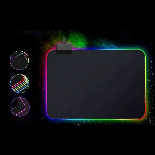 Mouse Pad Gamer Grande Speed Borda Led 7 Cores Rgb Impermeável 300mm X 800mm - Pacheco Express - Últimas Unidades 🔥