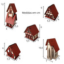 Vila Natalina Cenário Enfeite de Natal 5 Peças