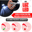 Cortador de Unhas Pet com LED e Lupa Para Cães e Gatos