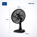 Ventilador de mesa 30 cm 6 pás com 3 velocidades - VSP-30-B 110V