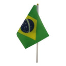 Kit Bandeirinhas De Mão Com Haste Brasil Copa Do Mundo