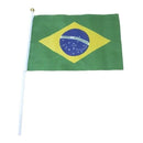 Kit Bandeirinhas De Mão Com Haste Brasil Copa Do Mundo