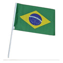 Kit Bandeirinhas De Mão Com Haste Brasil Copa Do Mundo