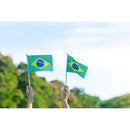 Kit Bandeirinhas De Mão Com Haste Brasil Copa Do Mundo